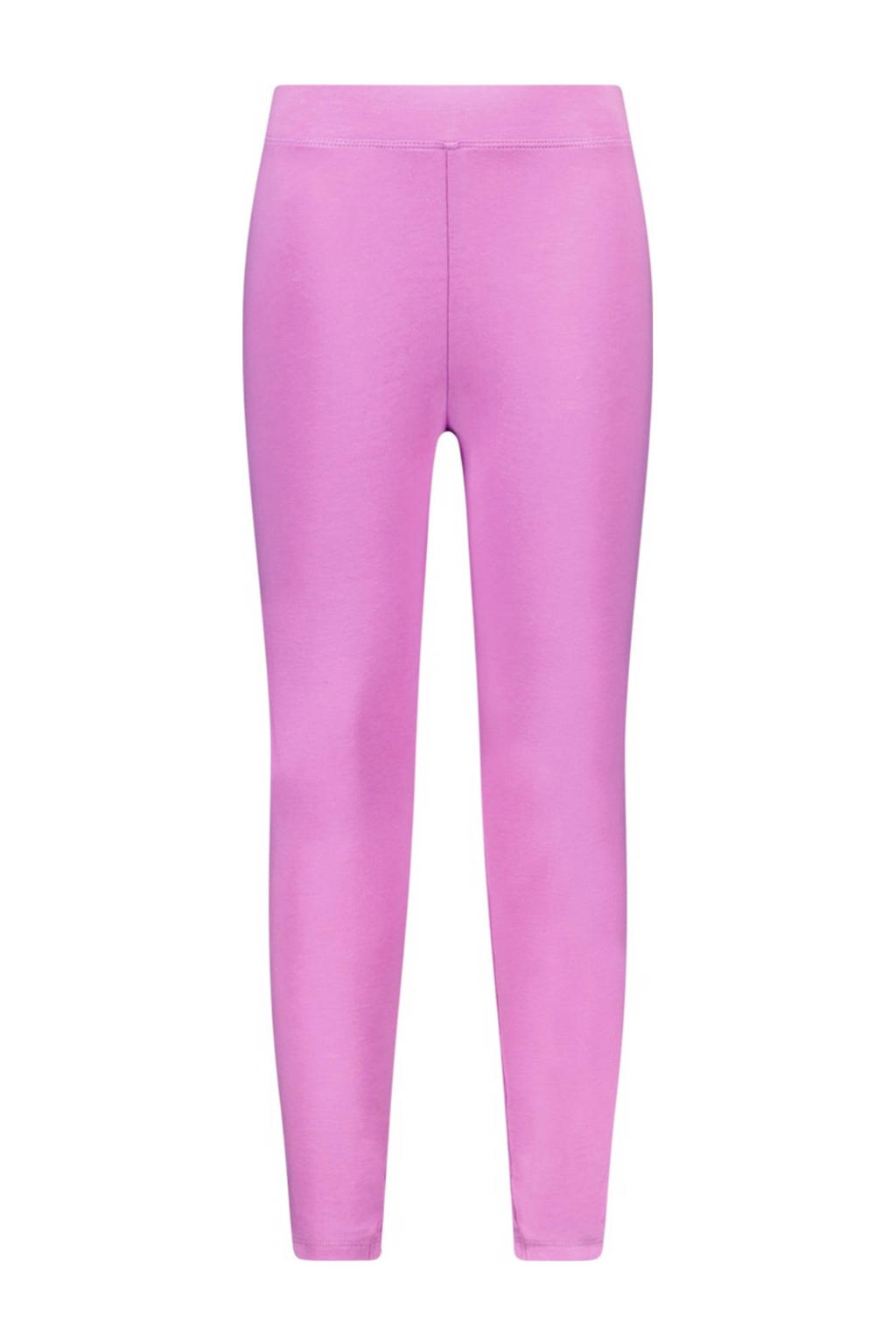 Lilakleurige meisjes B.Nosy super skinny legging van stretchkatoen met high waist, elastische tailleband en effen