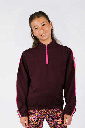 sweater met backprint donkerrood