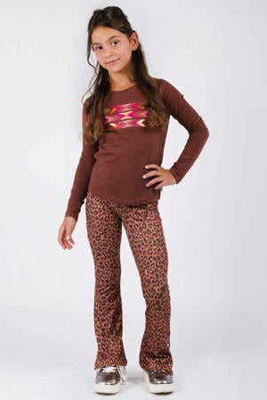flared broek bruin