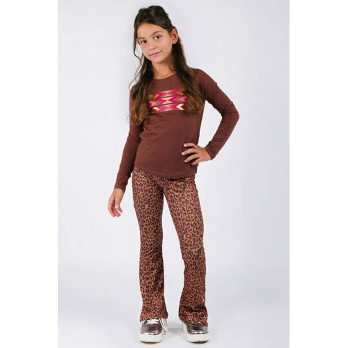 B.Nosy flared broek bruin afbeelding