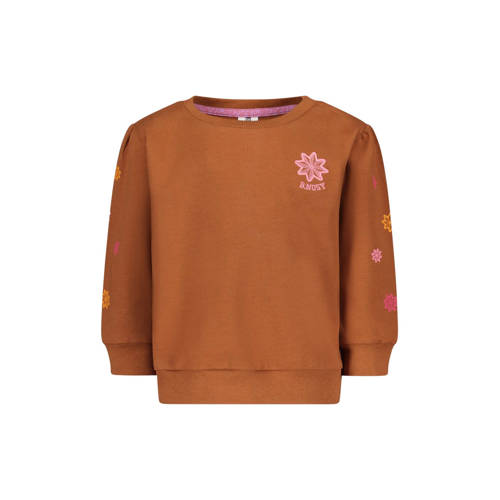 B.Nosy gebloemde sweater bruin afbeelding