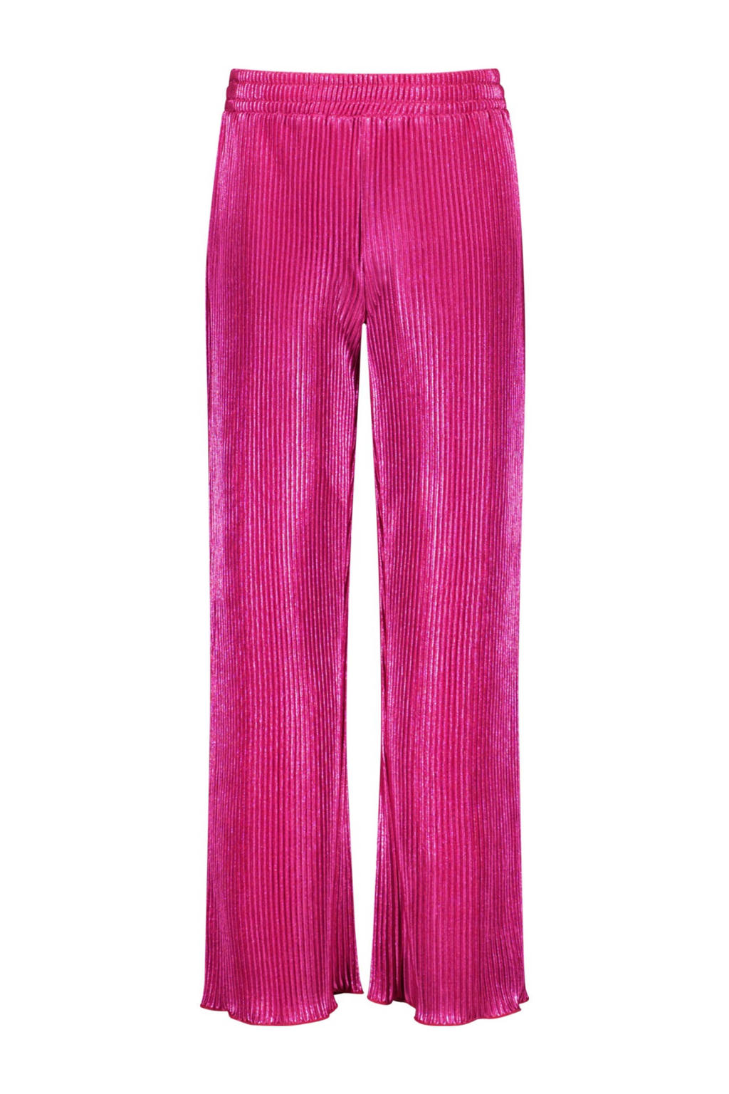 Roze meisjes B.Nosy straight casual broek van polyester met regular waist, elastische tailleband en effen