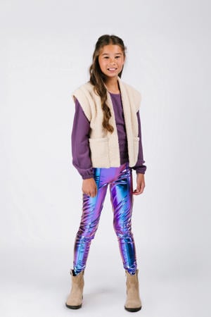 super skinny casual broek paars
