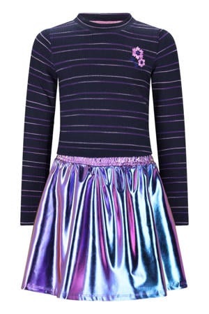 korte jurk donkerblauw/paars