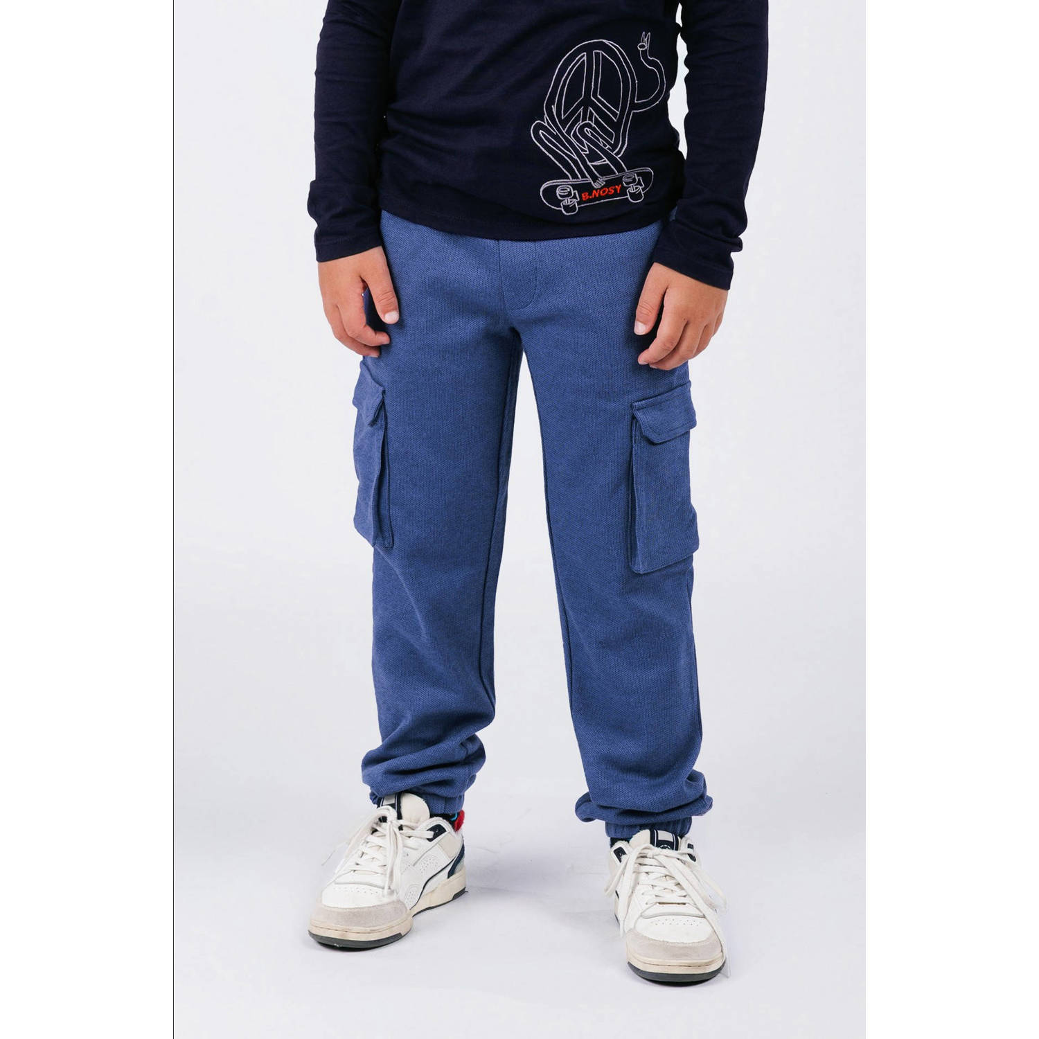 B.Nosy tapered cargo broek blauw