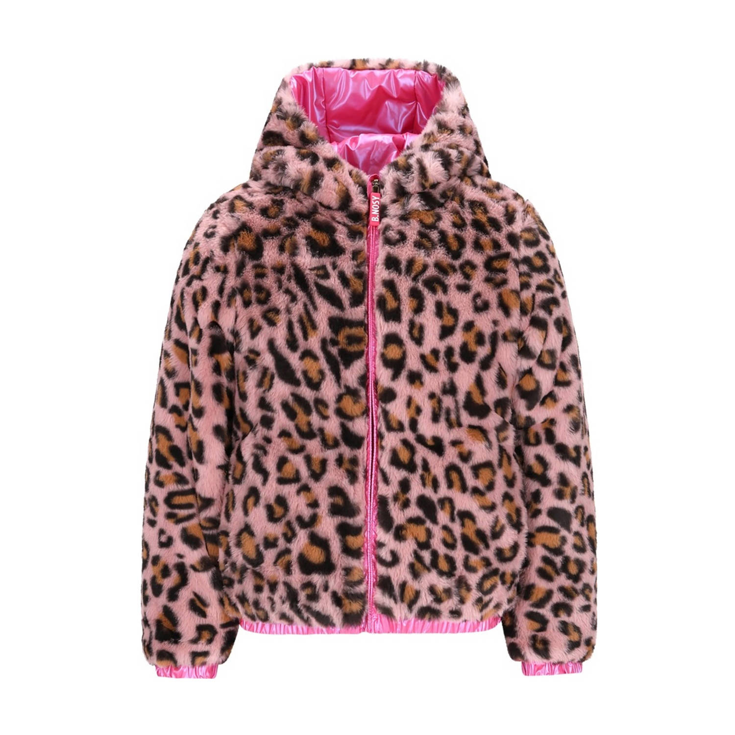 B.Nosy reversible imitatiebont jas roze