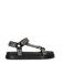 Poelman Mag suède sandalen zwart