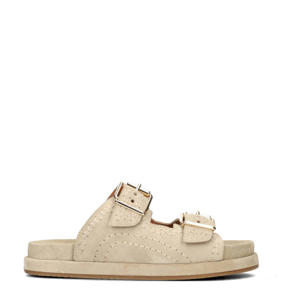 Elysee suède slippers beige