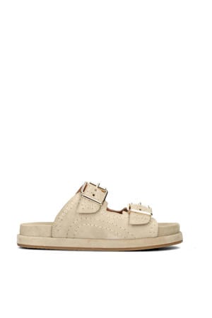 Elysee suède slippers beige