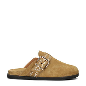 Amelie suède clogs camel