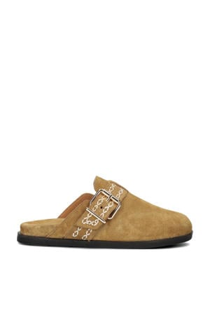 Amelie suède clogs camel