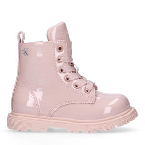 lak veterboots lichtroze