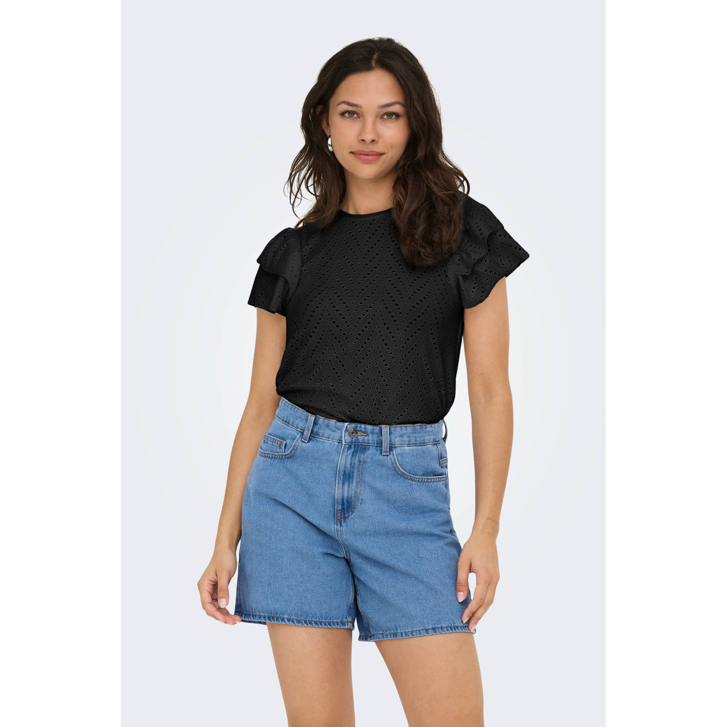 JDY top zwart ajour
