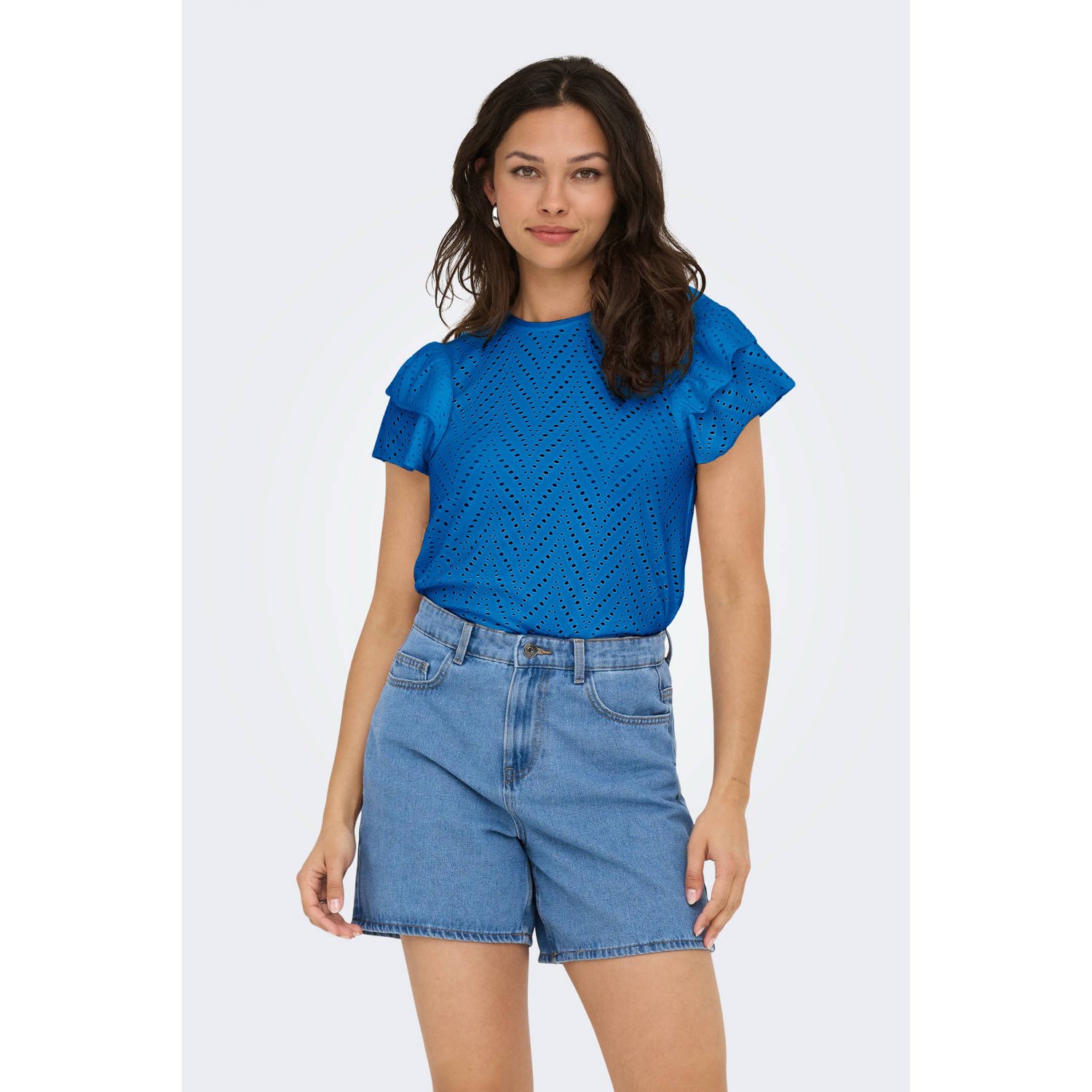JDY top blauw ajour