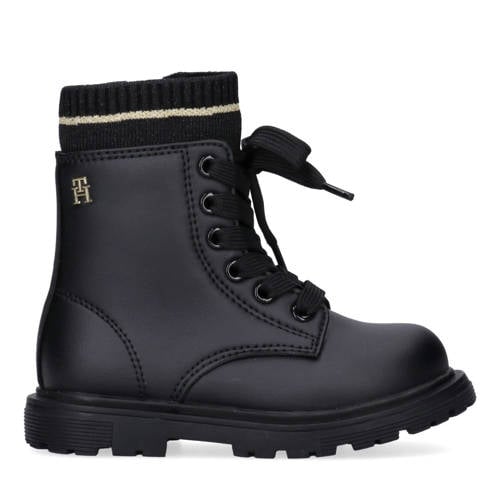Tommy Hilfiger veterboots zwart afbeelding