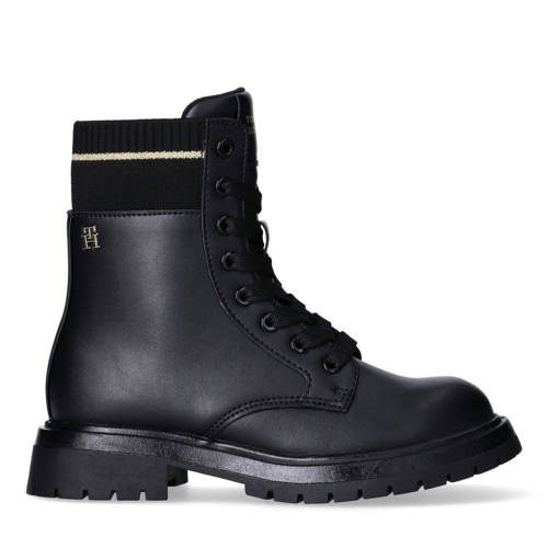 Tommy Hilfiger veterboots zwart afbeelding