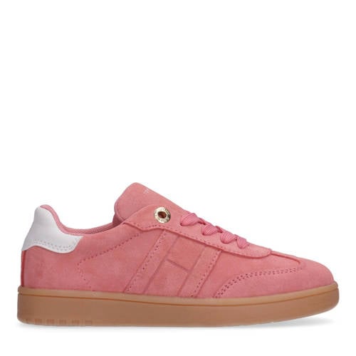 Tommy Hilfiger suède sneakers roze afbeelding