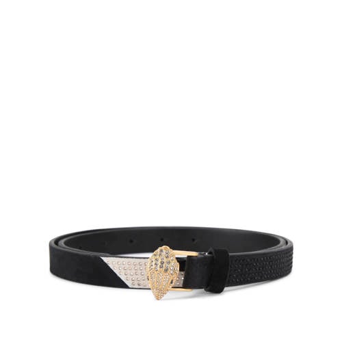Kurt Geiger leren riem Eagle zwart/wit afbeelding