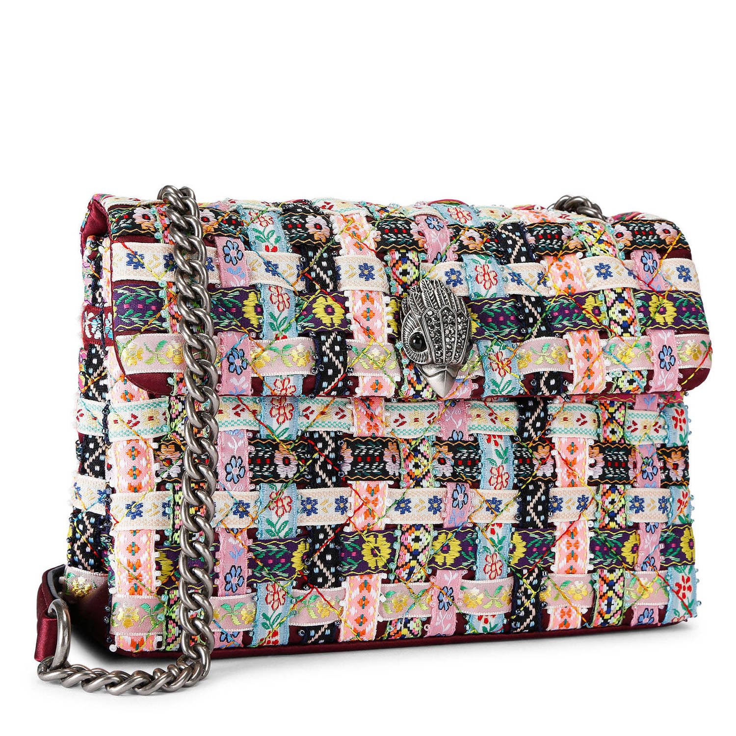 Kurt Geiger gevlochten crossbody tas Kensington Medium multi