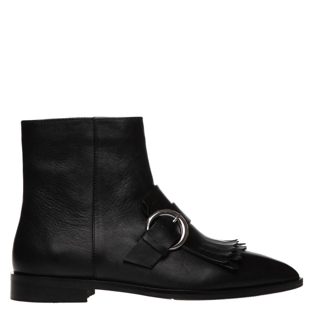 Zwarte dames Copenhagen Shoes If When leren enkellaarzen met ritssluiting