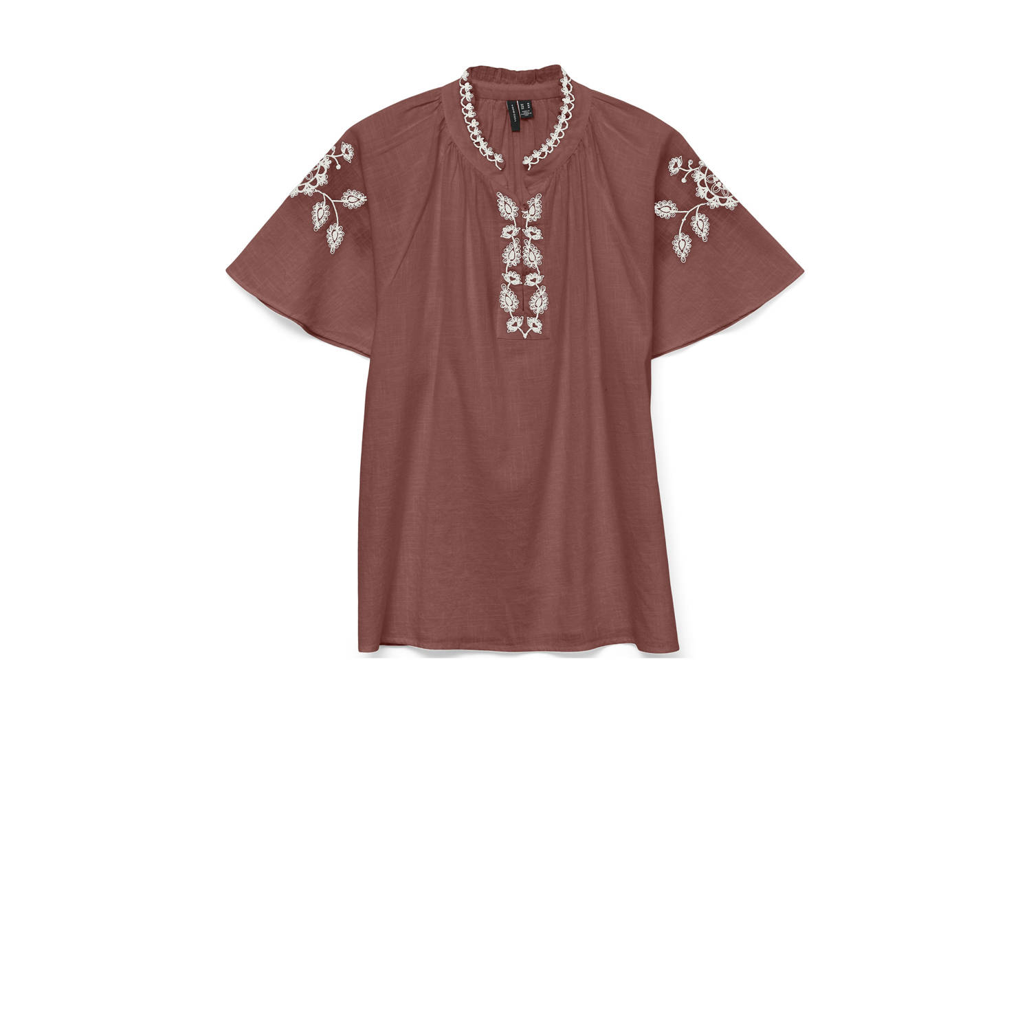 VERO MODA top bruin broderie