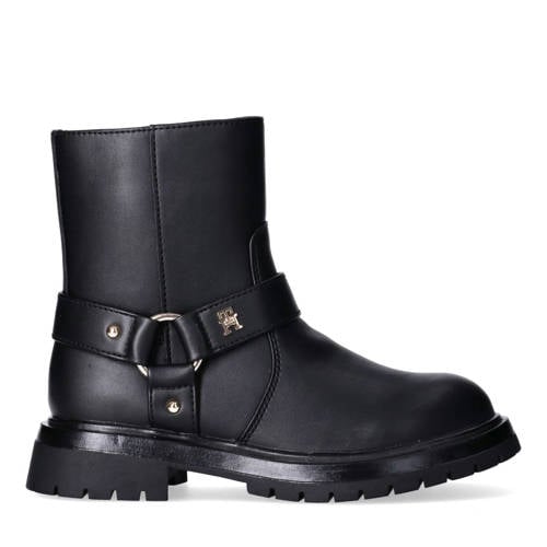 Tommy Hilfiger bikerboots zwart afbeelding