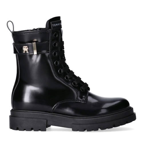 Tommy Hilfiger veterboots zwart afbeelding