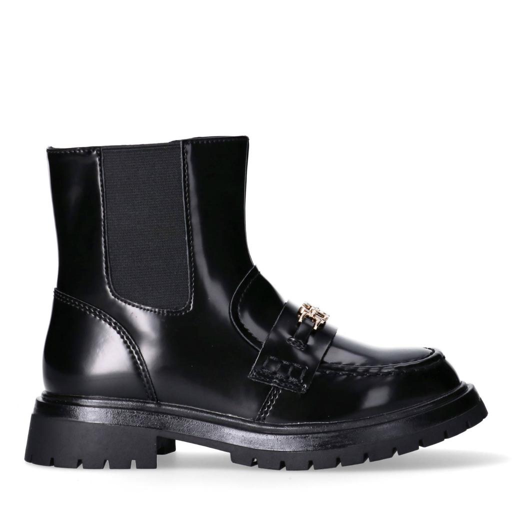 Zwarte meisjes Tommy Hilfiger enkelboots van imitatieleer met ritssluiting