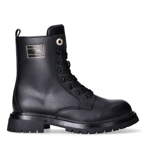Tommy Hilfiger veterboots zwart afbeelding