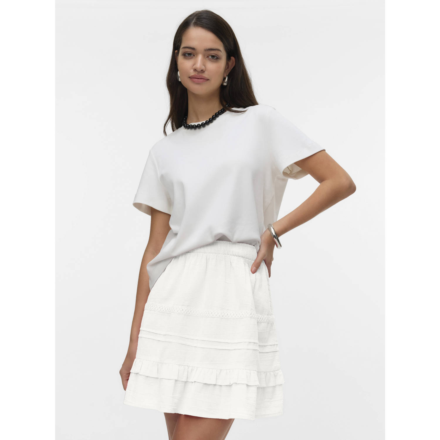 Vero Moda Uitlopende minirok van puur katoen model 'PRETTY'