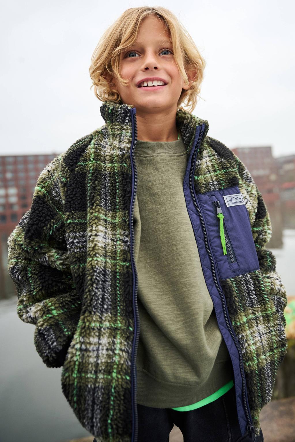 Tumble 'n Dry teddy jas herfst blauw