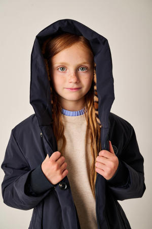 gewatteerde jas donkerblauw