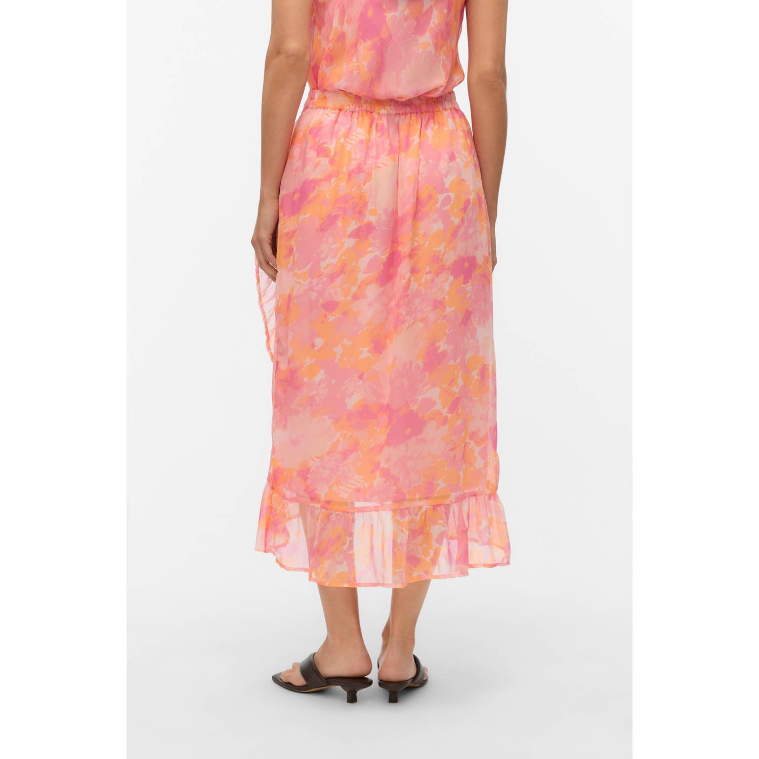 VERO MODA wikkelrok lichtroze