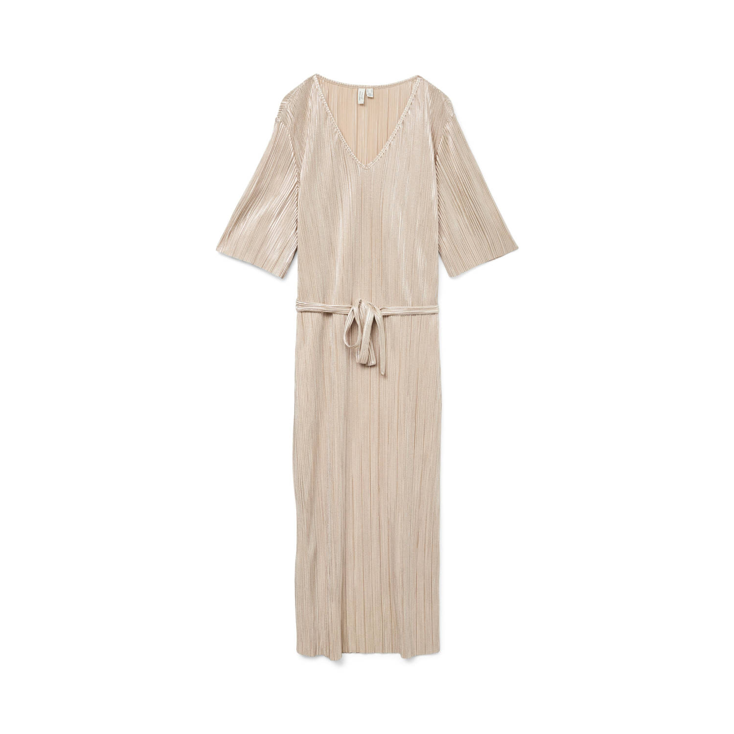 VERO MODA midi jurk met lurex zilver