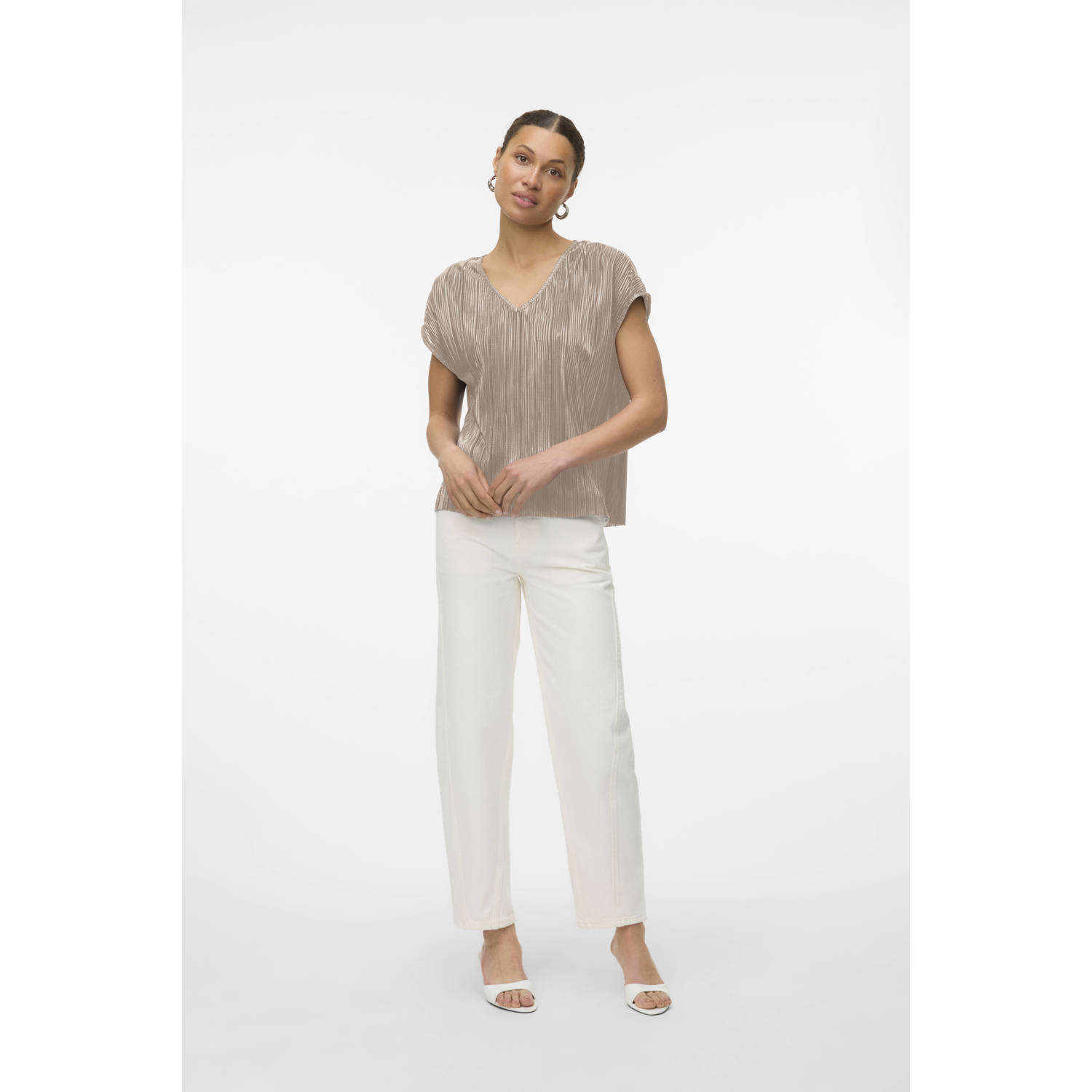 VERO MODA top zilver met lurex