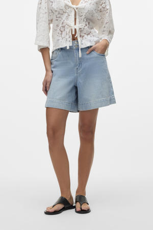 denim rechtvallend regular waist short blauw