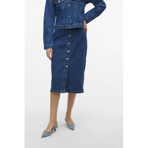 VERO MODA denim spijkerrok dark blue denim afbeelding