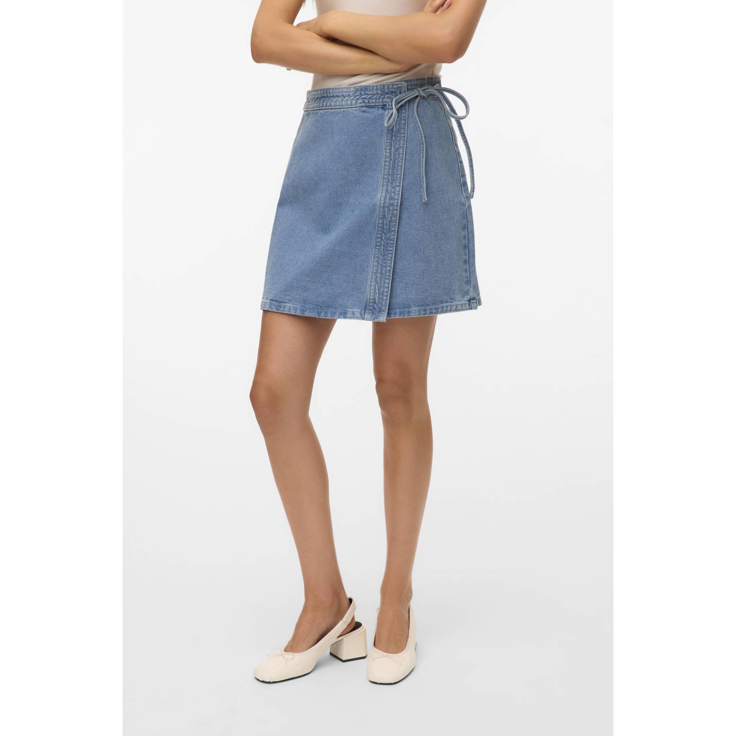 Vero Moda Jeans rok VMLIZA MR SHORT DENIM WRAP SKIRT GA NOOS