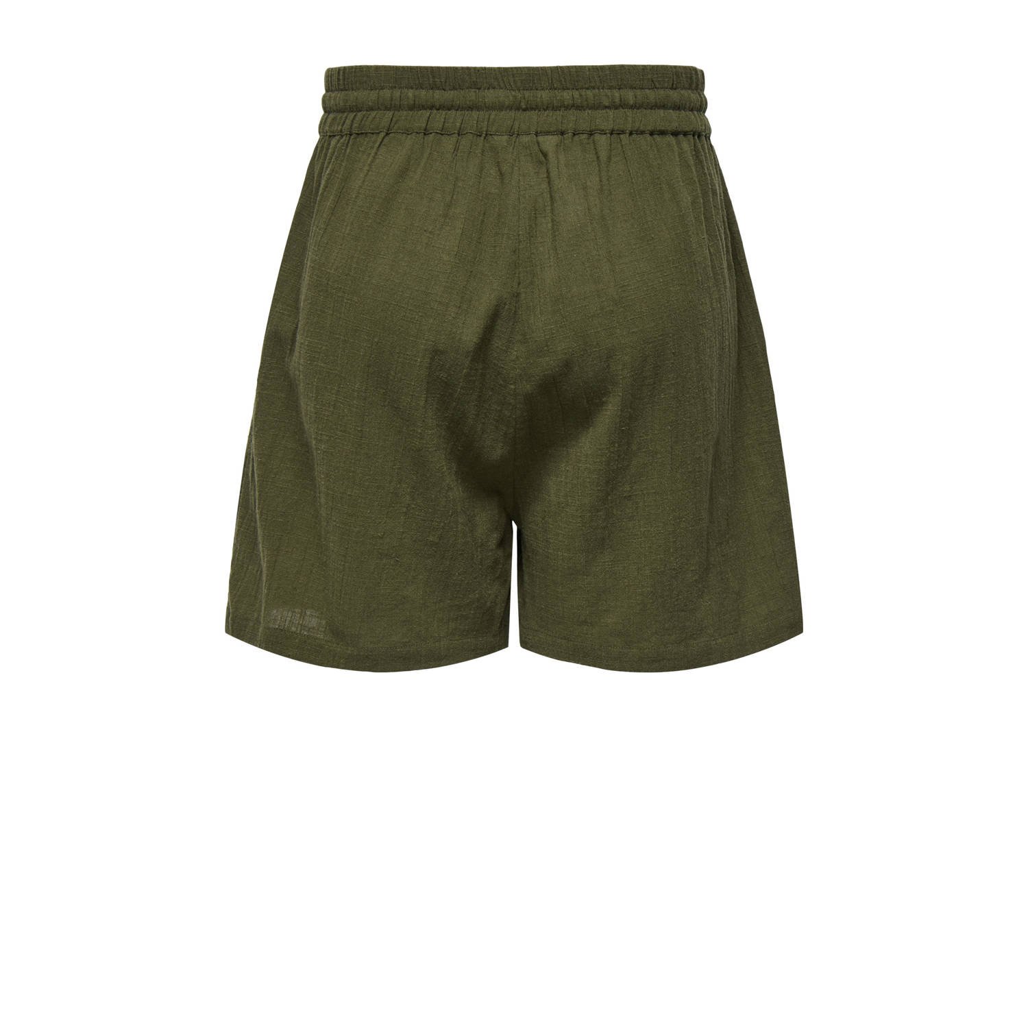 ONLY relaxed regular waist casual short donkergroen
