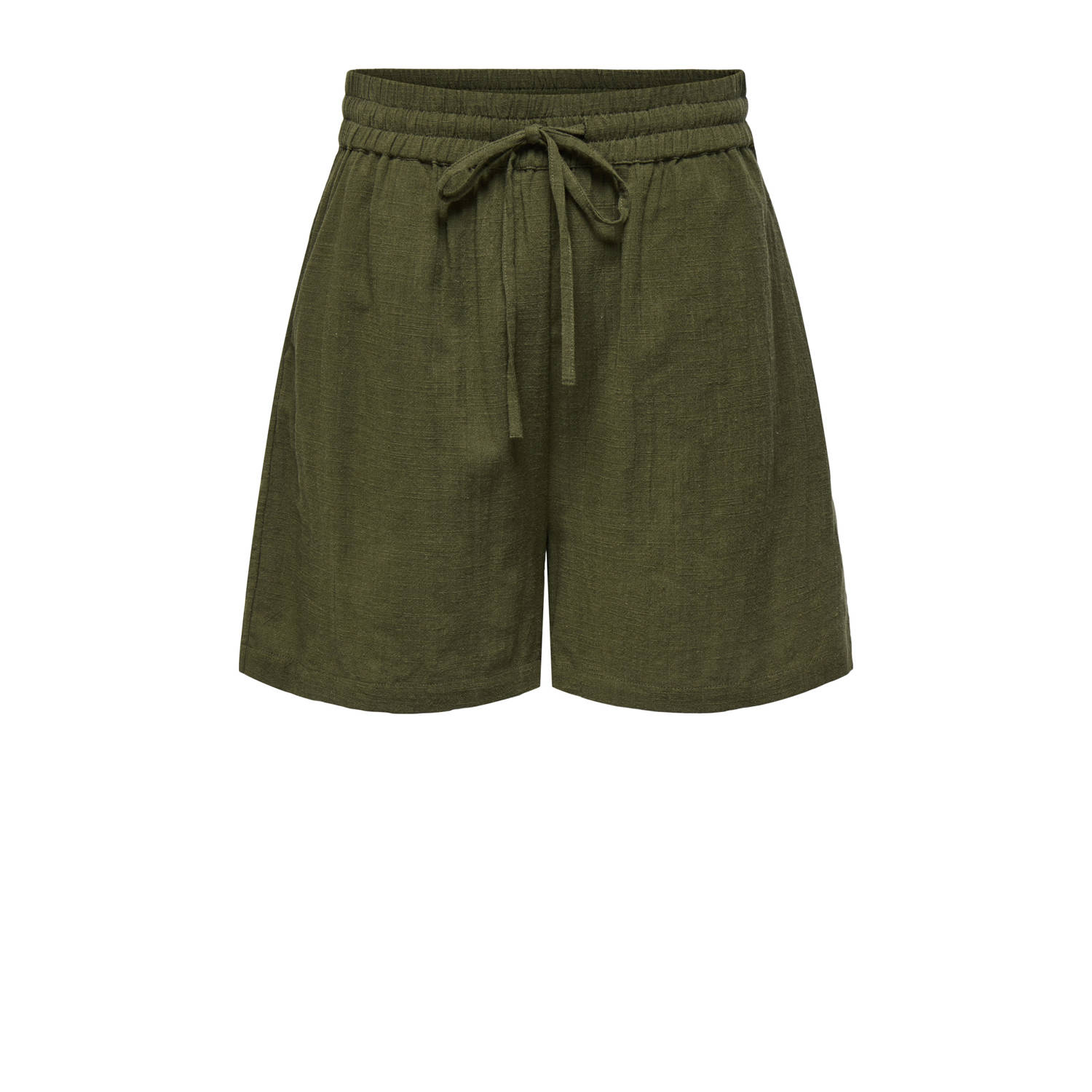 ONLY relaxed regular waist casual short donkergroen