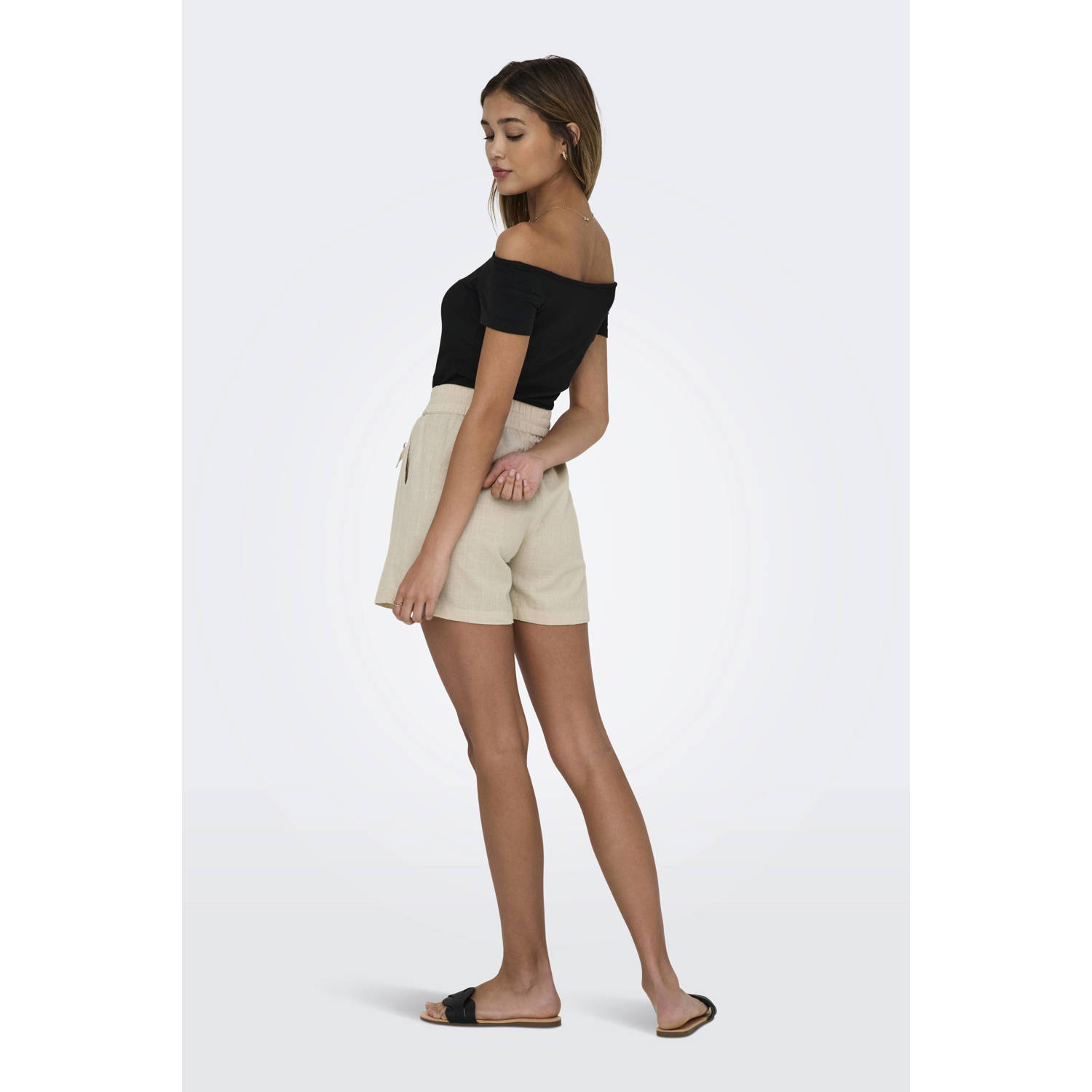 ONLY relaxed regular waist casual short beige