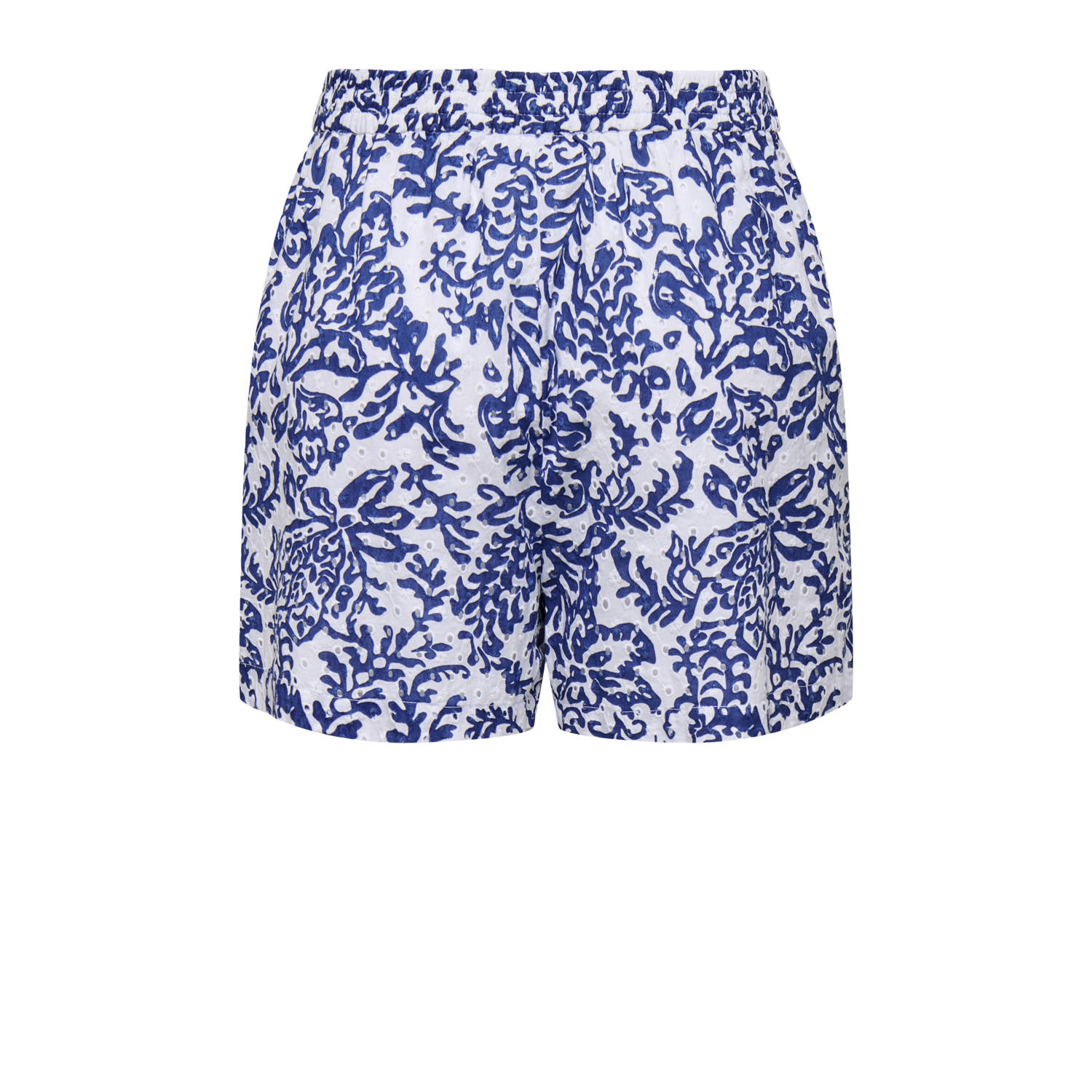 ONLY regular waist casual short blauw broderie