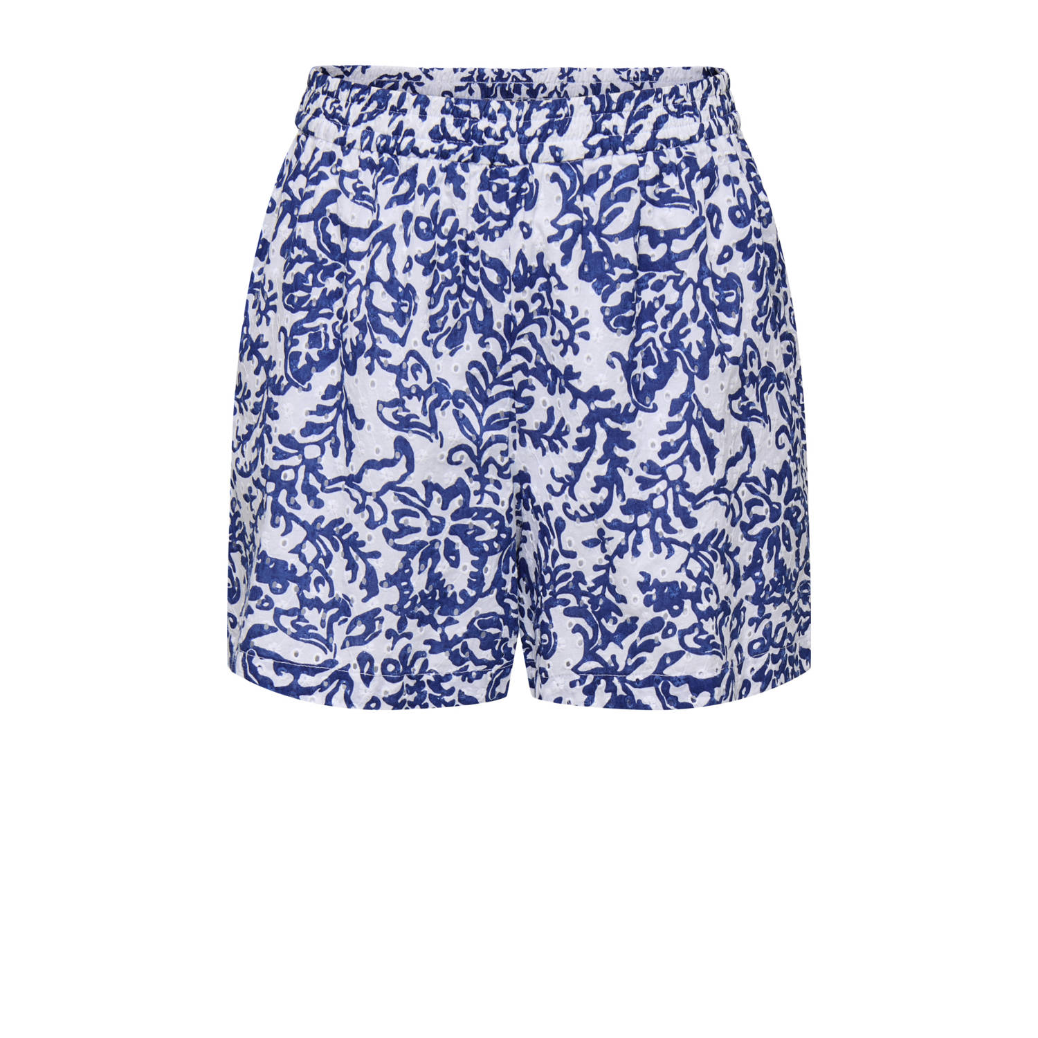 ONLY regular waist casual short blauw broderie