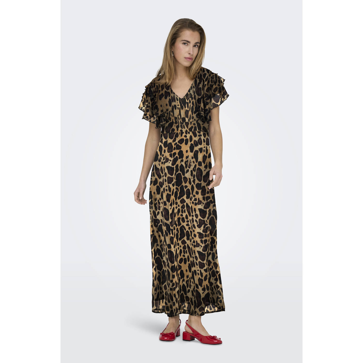 ONLY maxi jurk bruin