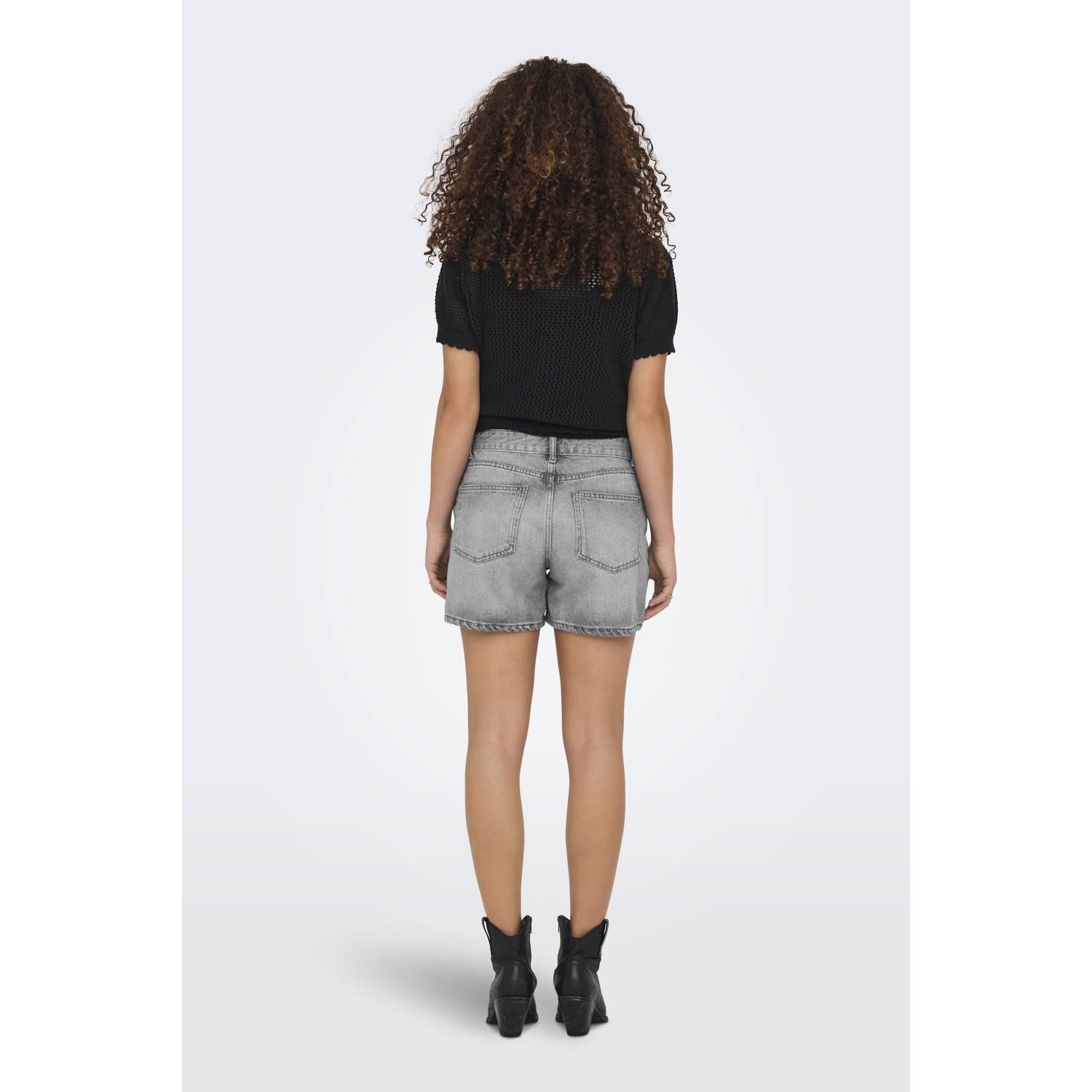 ONLY denim regular waist short light blue denim