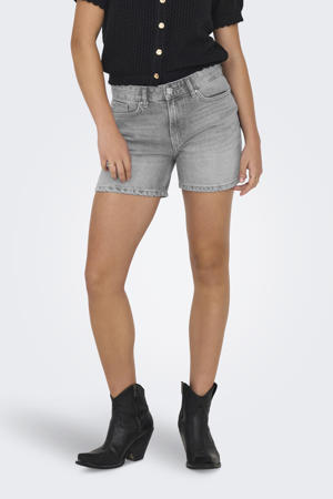 denim regular waist short light blue denim
