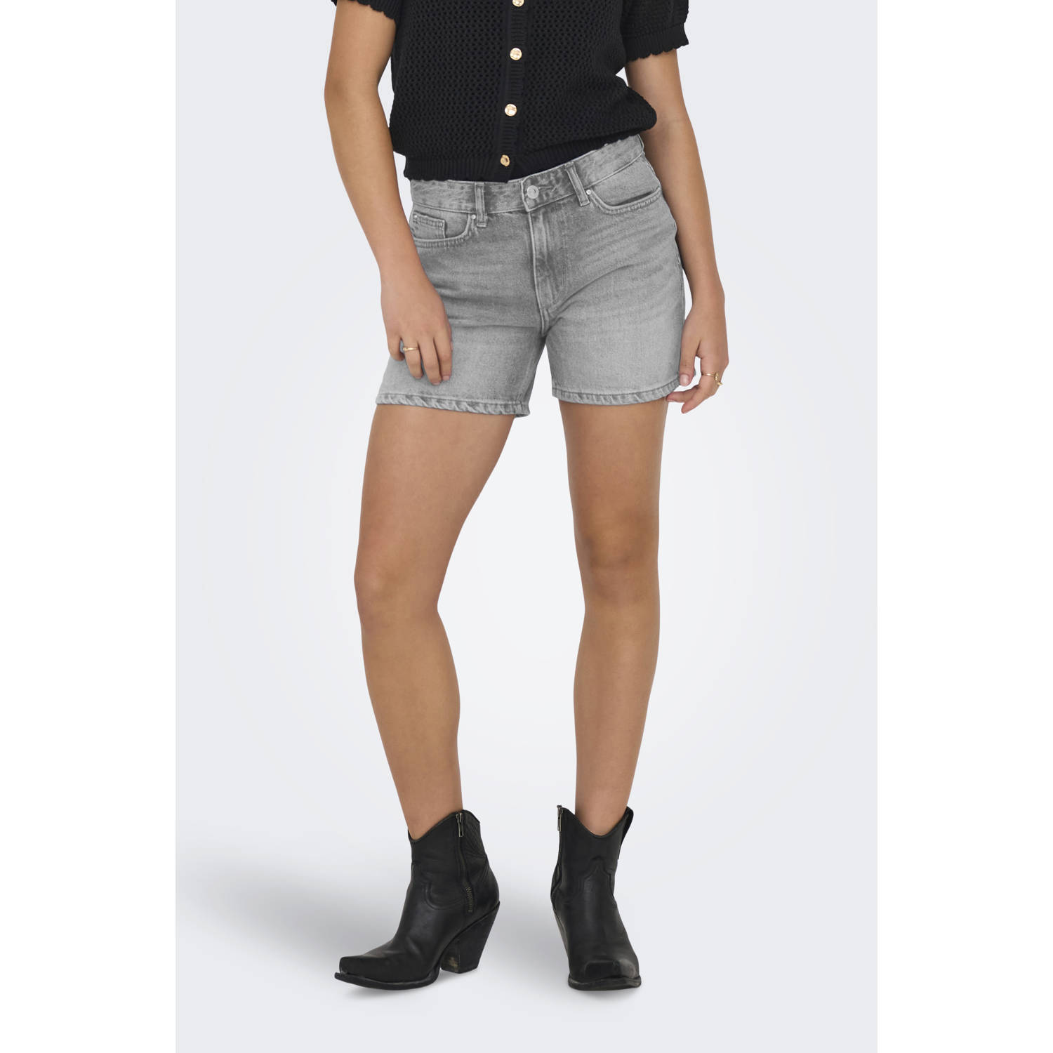 ONLY denim regular waist short light blue denim