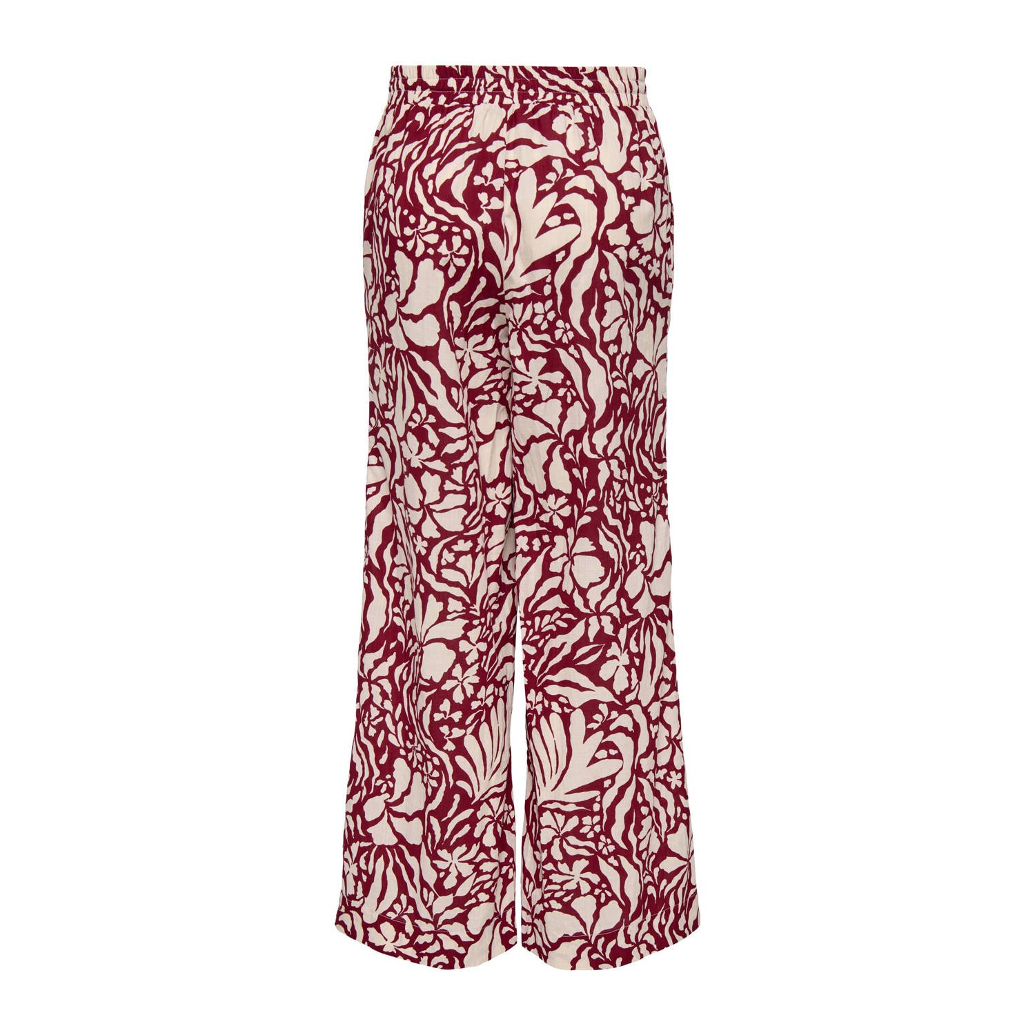 ONLY wide leg high waist casual broek rood