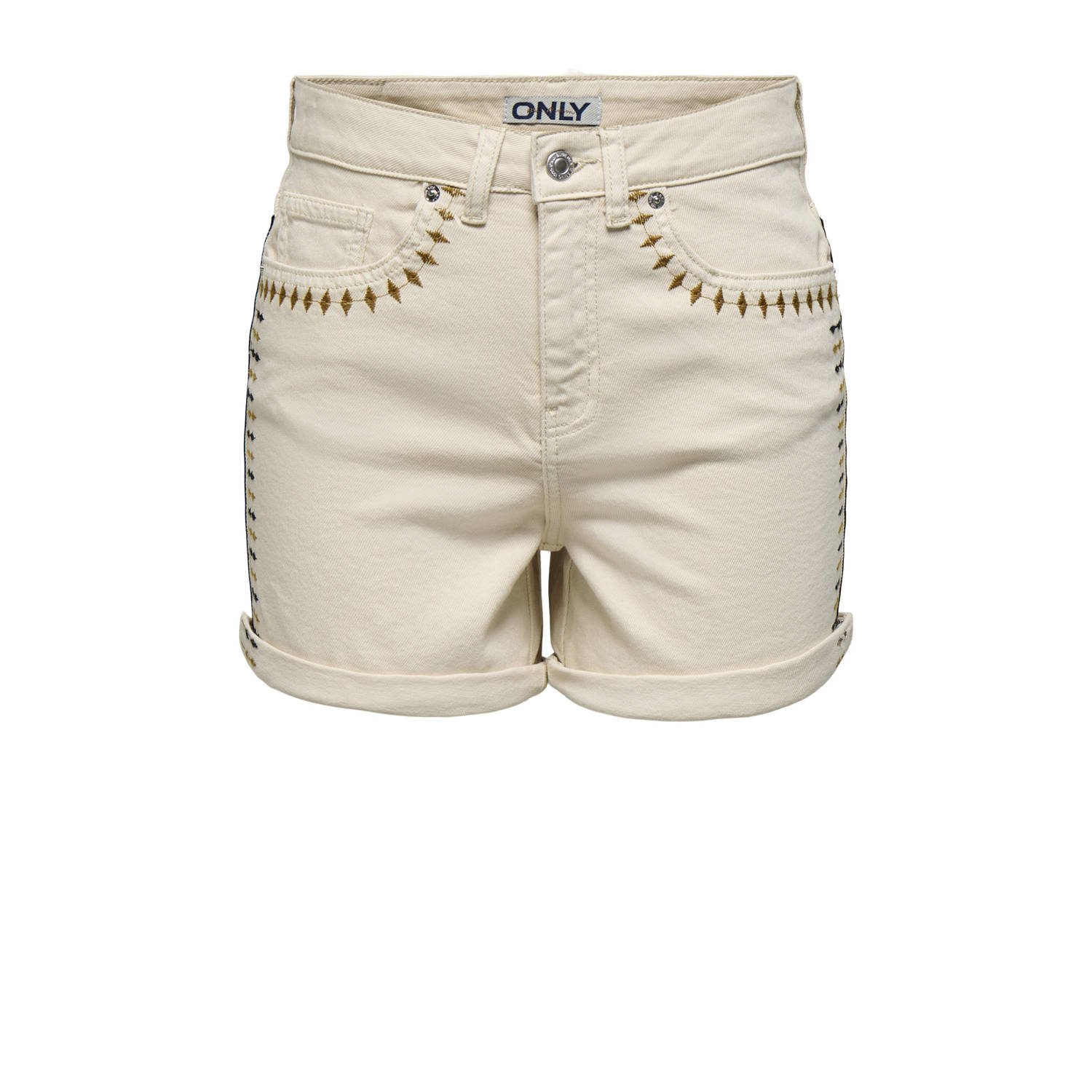 ONLY denim regular waist short ecru