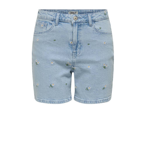 ONLY denim regular waist short light blue denim afbeelding
